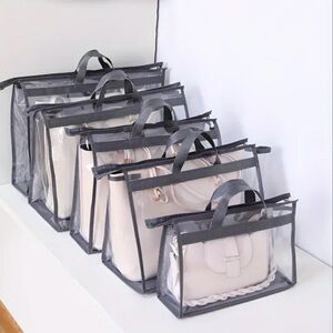 Clear Transparent Gray and White Women Bag Investment Savers 👛